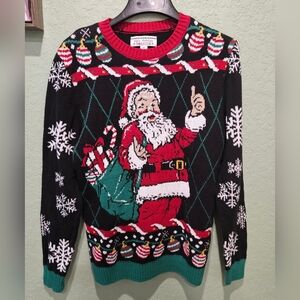 Unisex Ugly Holiday Santa Claus Sweater Size Large